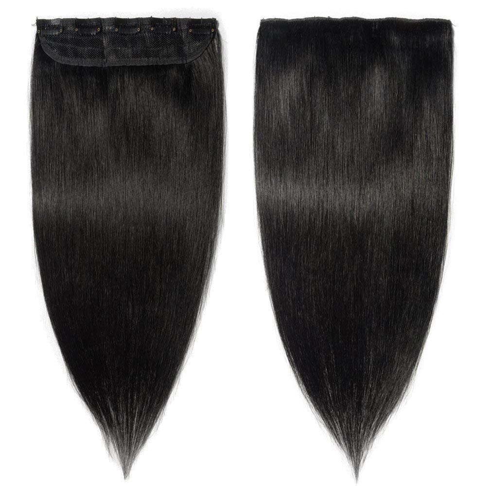 Lush Locks  Remy Clip in Human Hair Extensions (Natural Black)