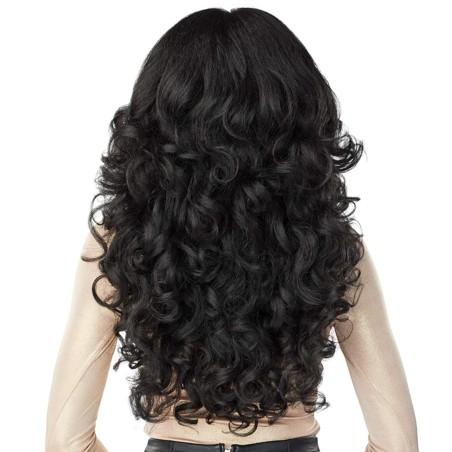 Lush Locks Long Body Wave Dark Brown Synthetic Wigs for  Women.