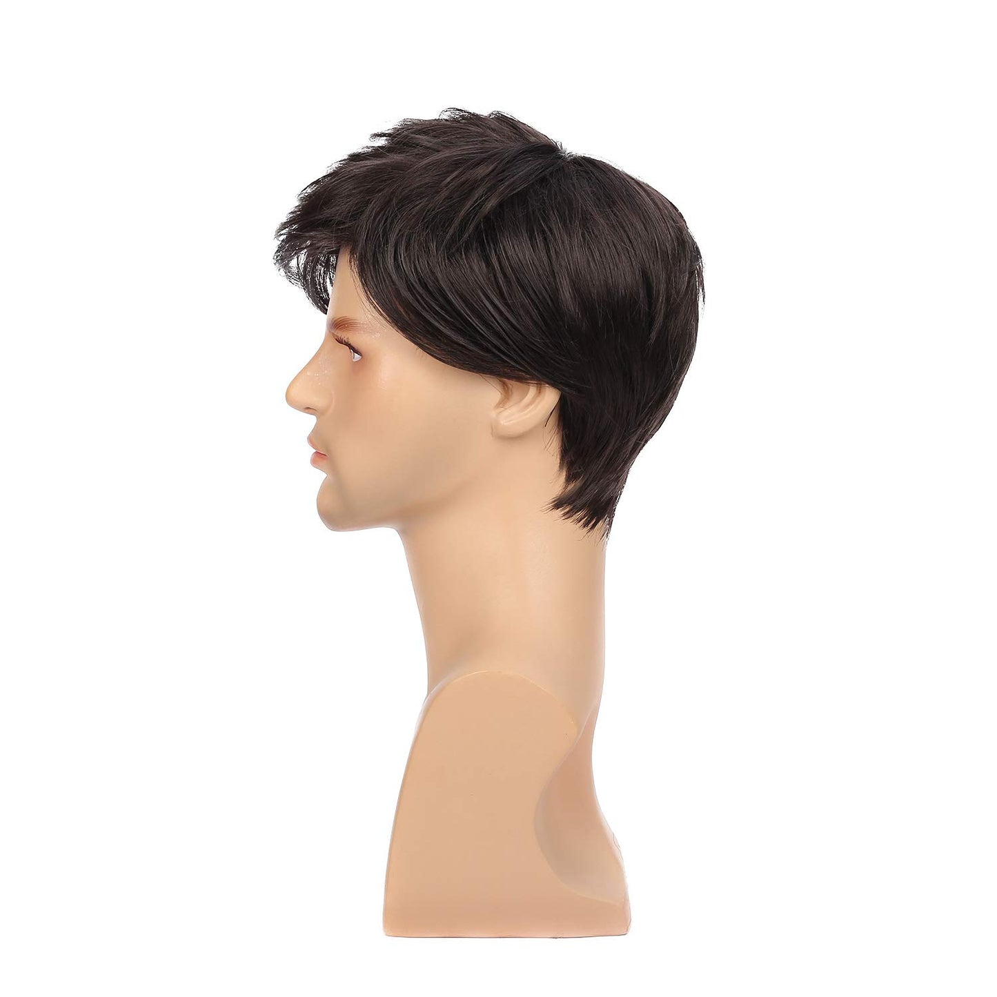Lush Locks Menwig High Fibre Synthetic Hair Wigs For Men Full Head (Brown)