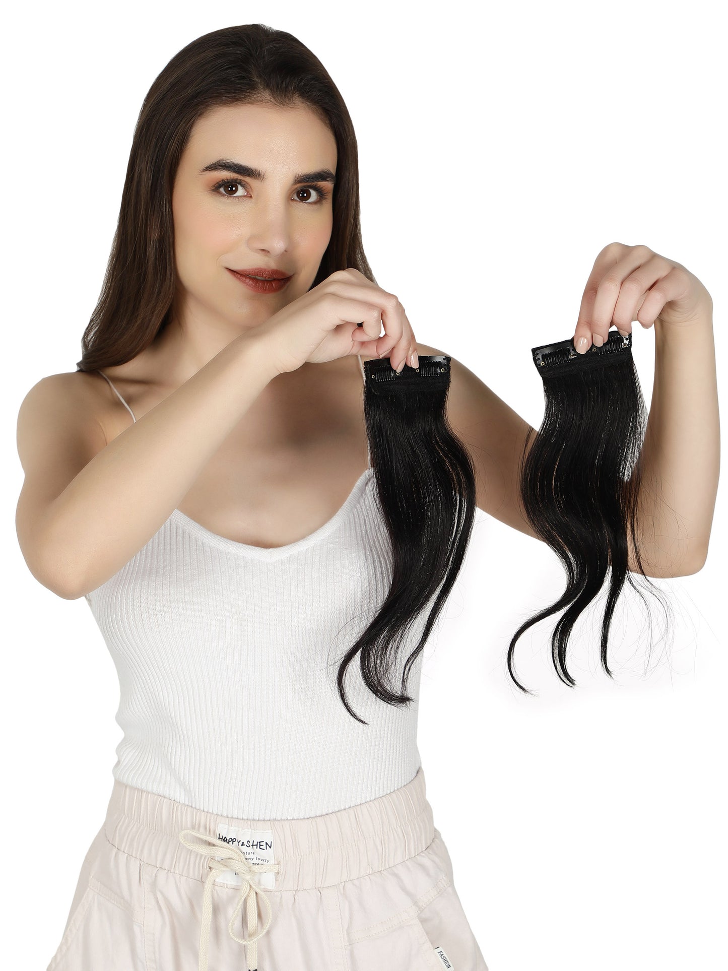 Lush Locks Side patch volumizer hair extensions for Women and Girls