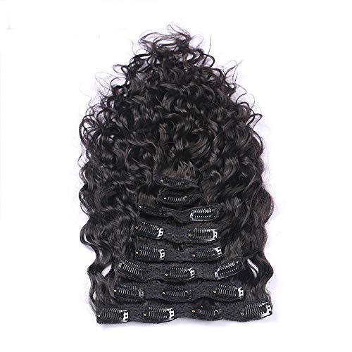 Lush Locks Natural  Human Hair Natural Wave Clip In Hair Extensions Natural Color Natural Wavy .