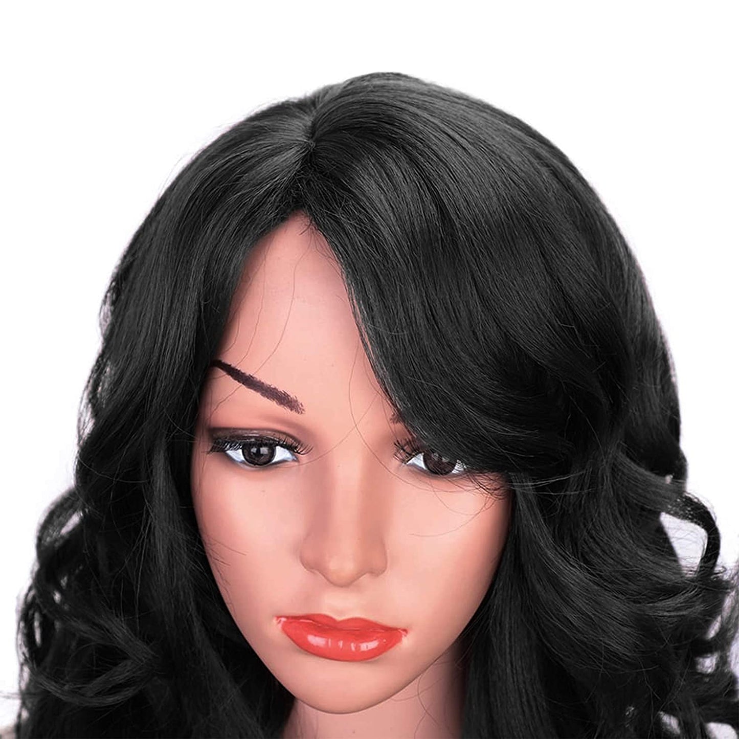 Lush Locks  Full Head Synthetic Women Wigs Long Hair For Women/Women Wigs Natural Hair (Curly Black)