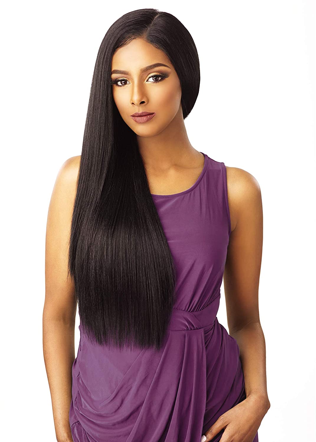 Lush Locks Synthetic Full Head Long Straight Hair Wig for Women.