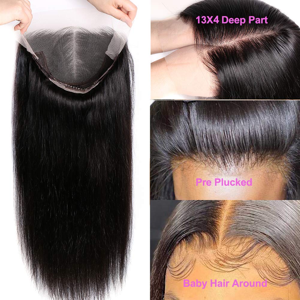 Lush Locks  Hair Lace Front Wigs Human Hair Wigs for  Women 150% Density Pre Plucked with Baby Hair Natural Color