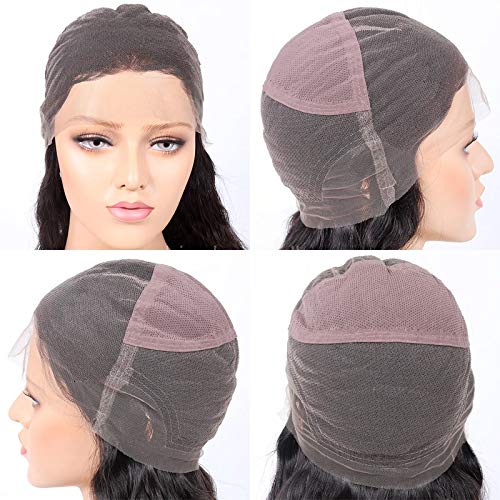 Lush Locks Long Full French Lace Human Hair wigs for Women, Natural Black