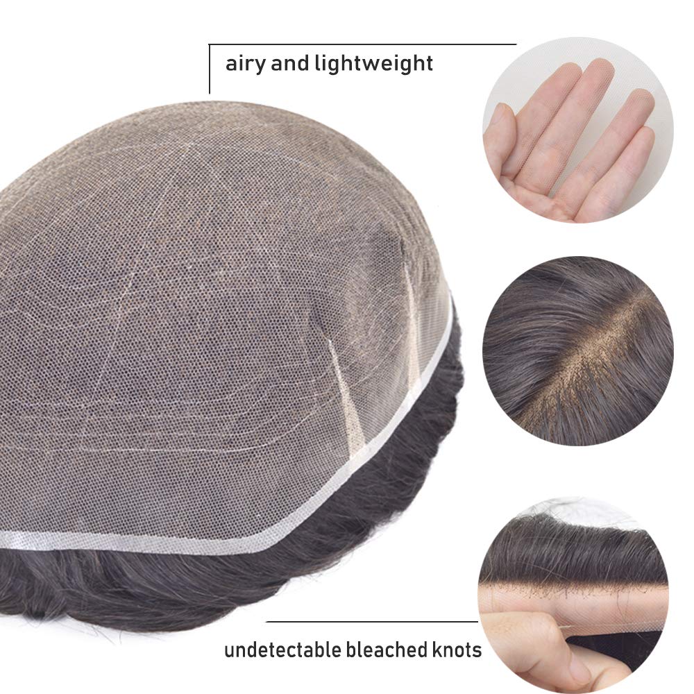 Lush Locks Hair Patch FineFrench Lace Hair Patch Toupee Wigs